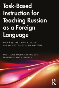 Task-Based Instruction for Teaching Russian as a Foreign Language_cover