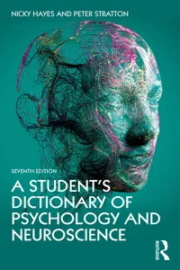 A Student's Dictionary of Psychology and Neuroscience_cover