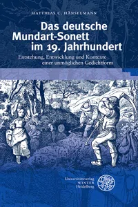 Das deutsche Mundart-Sonett im 19. Jahrhundert_cover