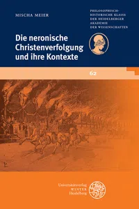 Die neronische Christenverfolgung und ihre Kontexte_cover