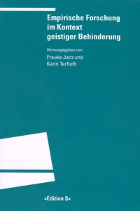 Empirische Forschung im Kontext geistiger Behinderung_cover