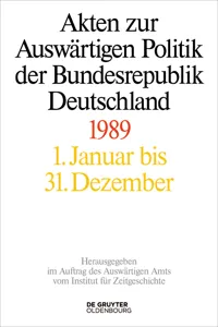 Akten zur Auswärtigen Politik der Bundesrepublik Deutschland 1989_cover