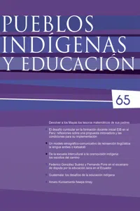 Pueblos indígenas y educación No. 65_cover