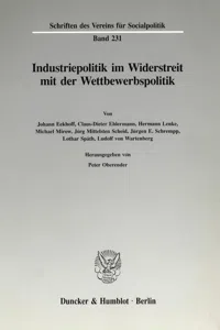 Industriepolitik im Widerstreit mit der Wettbewerbspolitik._cover