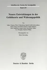 Neuere Entwicklungen in der Geldtheorie und Währungspolitik._cover