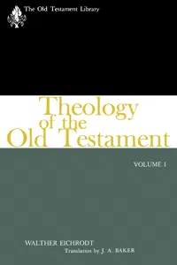 Theology of the Old Testament, Volume One_cover