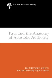 Paul and the Anatomy of Apostolic Authority_cover