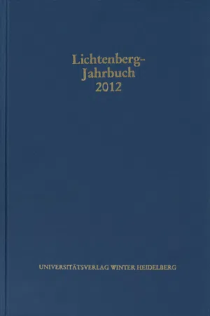 Lichtenberg-Jahrbuch 2012