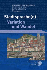 Stadtsprach – Variation und Wandel_cover