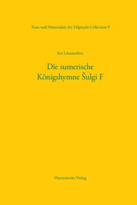 Die sumerische Königshymne Šulgi F_cover