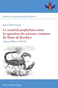 Le recueil de prophylaxie contre les agressions des animaux venimeux du Musée de Brooklyn_cover