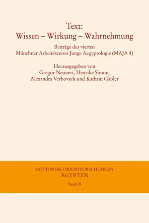 Text: Wissen – Wirkung – Wahrnehmung