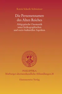 Die Personennamen des Alten Reiches_cover