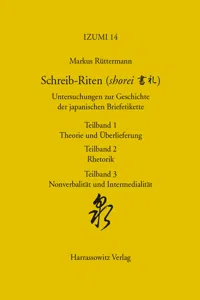 Schreib-Riten Untersuchungen zur Geschichte der japanischen Briefetikette_cover