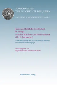 Juden und ländliche Gesellschaft in Europa zwischen Mittelalter und Früher Neuzeit_cover