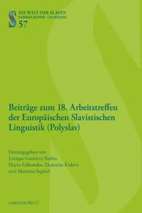 Beiträge zum 18. Arbeitstreffen der Europäischen Slavistischen Linguistik_cover