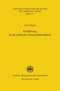 Einführung in die arabische Grammatiktradition_cover