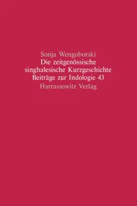 Die zeitgenössische singhalesische Kurzgeschichte_cover