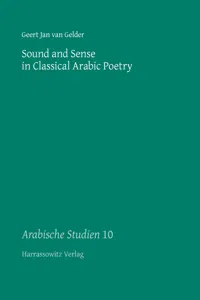 Sound and Sense in Classical Arabic Poetry_cover