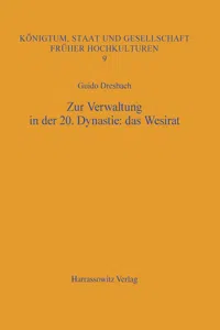 Zur Verwaltung in der 20. Dynastie: das Wesirat_cover