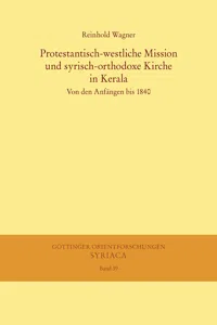 Protestantisch-westliche Mission und syrisch-orthodoxe Kirche in Kerala_cover