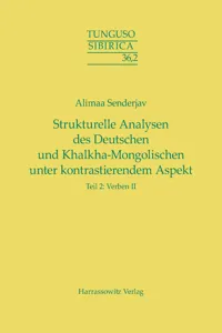 Strukturelle Analysen des Deutschen und Khalkha-Mongolischen unter kontrastierendem Aspekt_cover