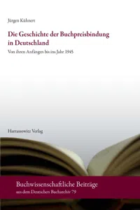 Die Geschichte der Buchpreisbindung in Deutschland_cover