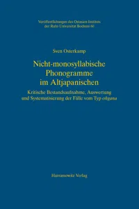 Nicht-monosyllabische Phonogramme im Altjapanischen_cover