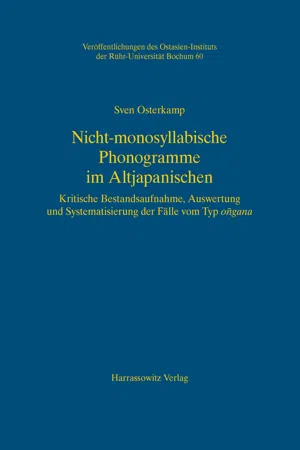 Nicht-monosyllabische Phonogramme im Altjapanischen