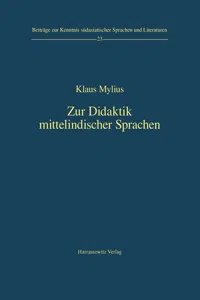 Zur Didaktik mittelindischer Sprachen_cover