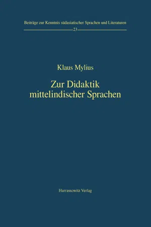 Zur Didaktik mittelindischer Sprachen