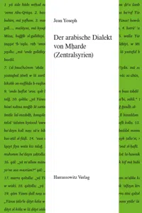 Der arabische Dialekt von Mharde_cover