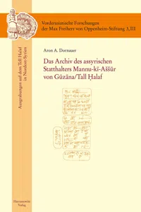 Das Archiv des assyrischen Statthalters Mannu-ki-Aššur von Guzana /Tell Halaf_cover