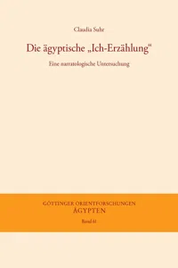 Die ägyptische "Ich-Erzählung"_cover