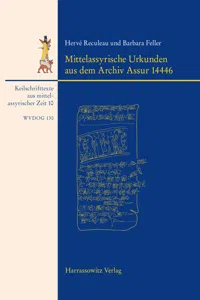 Mittelassyrische Urkunden aus dem Archiv Assur 14446_cover