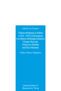 Judenverfolgung in Italien in Romanen von Marta Ottolenghi Minerbi, Giorgio Bassani, Francesco Burdin und Elsa Morante_cover
