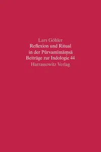 Reflexion und Ritual in der Purvamimamsa_cover