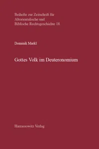 Gottes Volk im Deuteronomium_cover