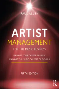 Artist Management for the Music Business_cover
