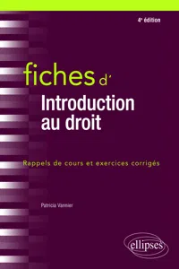 Fiches d'Introduction au droit - 4e édition_cover