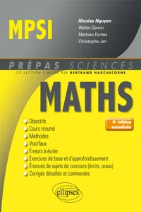 Mathématiques MPSI - 4e édition actualisée_cover