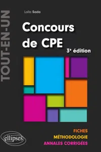 Concours CPE Tout-en-un - Fiches, Méthodologie, Annales corrigées - 3e édition_cover