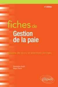 Fiches de Gestion de la paie - 4e édition_cover