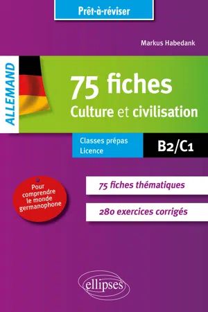 Allemand. Prêt-à-réviser. 75 fiches de culture et civilisation pour comprendre le monde germanophone (avec exercices corrigés [B2-C1].