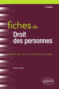 Fiches de droit des personnes - 3e édition_cover