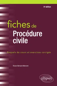 Fiches de procédure civile - 6e édition_cover