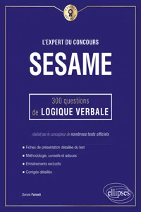 L'Expert du concours SESAME - 300 questions de logique verbale_cover
