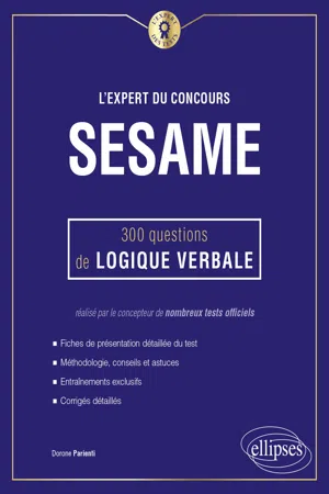 L'Expert du concours SESAME - 300 questions de logique verbale