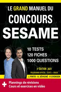 Le Grand Manuel du concours SESAM Edition 2021 - 120 fiches, 120 vidéos de cours, 10 tests, 1000 questions + corrigés en vidéo_cover