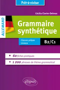 Grammaire allemande. Grammaire synthétique de l'allemand en 60 fiches pratiques et 1200 phrases de thème grammatical avec exercices corrigés [B2-C1]_cover